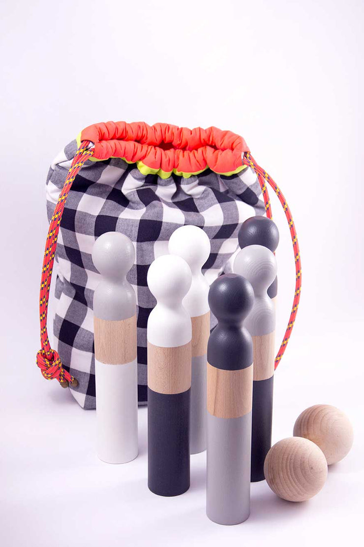Bowlingset groß Holz