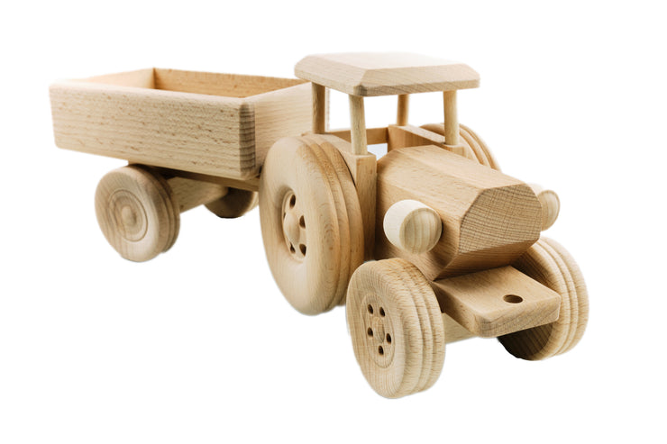Traktor mit Anhänger Holzspielzeug